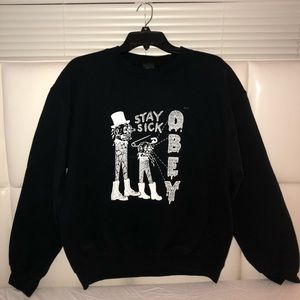 Black Obey “Stay Sick” Sweater - Medium